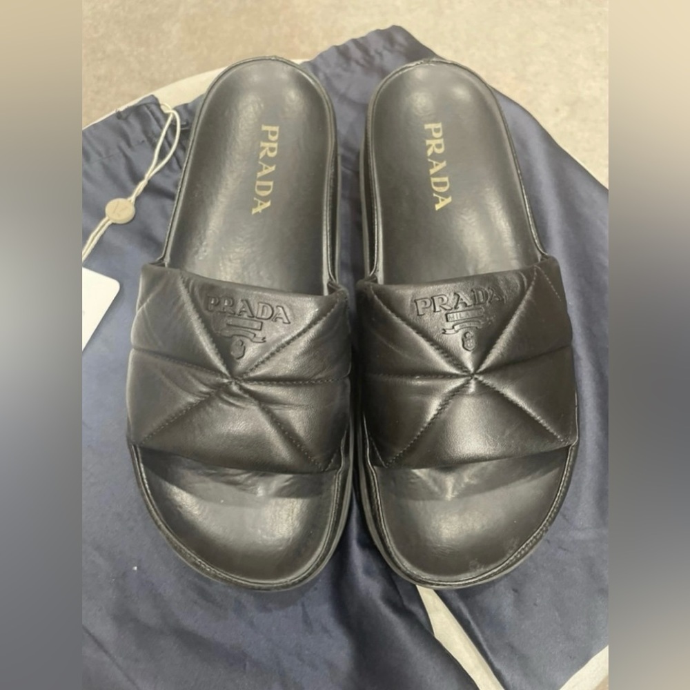 ‼️SOLD‼️ Authentic Prada Leather Slides